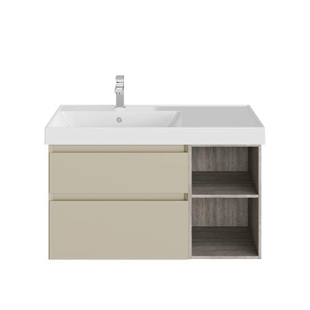 Kerama Marazzi Cubo Тумба подвесная 90см, левая, цвет: лимо матовая