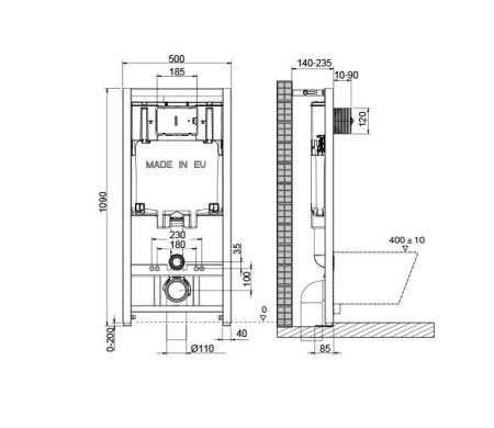 Инсталляция OLI OLI80 300573p, пневматическая