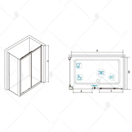 Душевой уголок RGW Classic CL-48B 100x100 стекло прозрачное/профиль черный 32094800-14