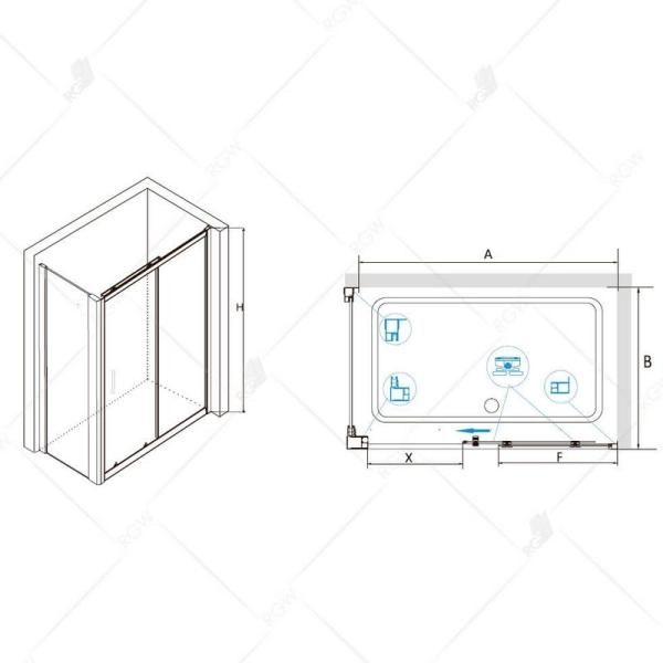 Душевой уголок RGW Classic CL-48B 100x100 стекло прозрачное/профиль черный 32094800-14