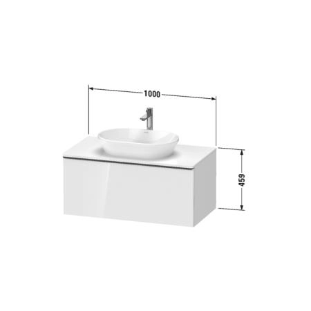 Duravit D-Neo Тумбочка подвесная 100х45.9x55см., раковина, 1 ящик, цвет: Black Oak