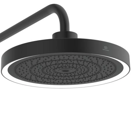 Ideal Standard Solos Душевая система, с термостатическим смесителем для душа, держатель для лейки, верхний душ 33см., ручная душевая лейка, шланг 175см., цвет: Silk Black (Черный матовый)
