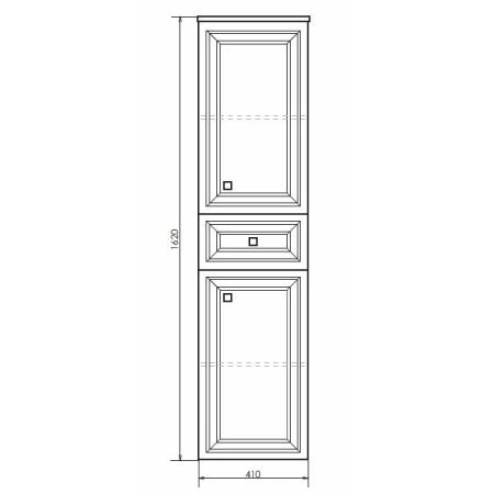 Шкаф-колонна Comforty Феррара-40 белый