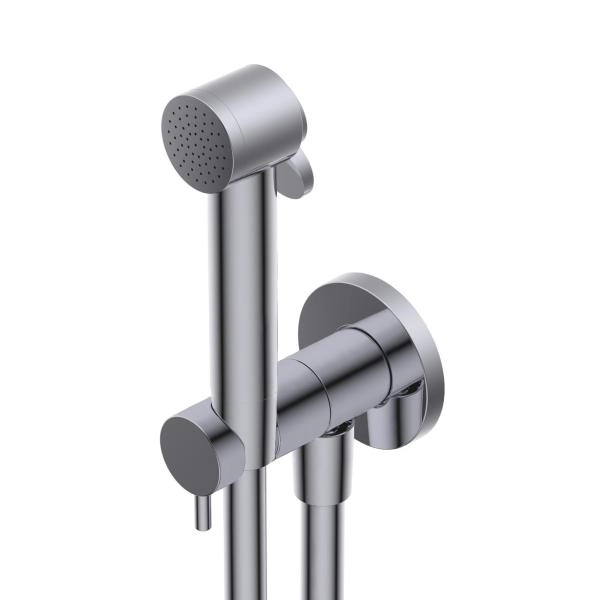 Ritmonio гигиенический душ, в комплекте со шлангом 800 мм, шланговым подсоединением с держателем, цвет хром