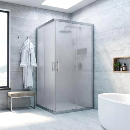 Душевой уголок Vegas-glass ZA NOVO h2000 70 07 10, профиль матовый хром, стекло сатин