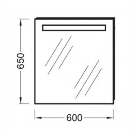 Зеркало Jacob Delafon EB1411-NF 60 см с подсветкой