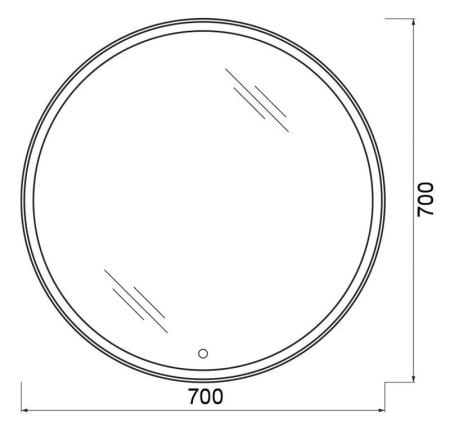 Зеркало Bellezza Ring 70 с LED подсветкой круглое