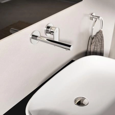 Ideal Standard Ceralife O Смеситель для раковины, настенный, излив: 18см., без донного клапана, для монтажа с A1313NU цвет: хром