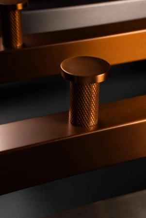 Полотенцесушитель электрический Boheme 2-трубы квадратный COPPER BRUSHED 728-CB