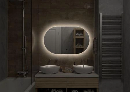 Зеркало Континент Fleur Led 1000х600 с бесконтактным сенсором, холодная подсветка ЗЛП607