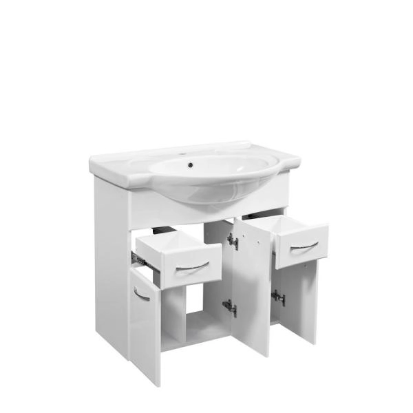 Тумба под умывальник Stella Polar Концепт 80, 2 ящ., Эрика 80