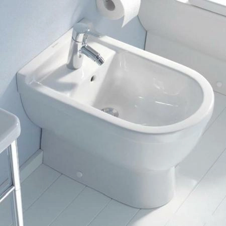 Duravit Starck 3 Биде приставное 56х36см , с 1 отв., покрытие WonderGliss, цвет: белый
