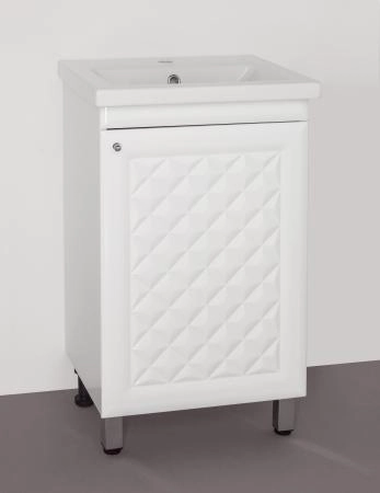 Тумба под раковину Style Line Elfante Канна 50 Люкс напольная с дверками, белая
