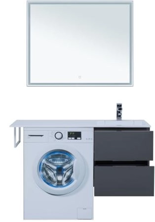 Тумба под раковину Aquanet Алвита 48 серый антрацит