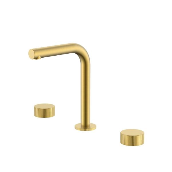 Смеситель на столешницу Boheme STICK LINEA на 3 отв. Matt Gold 152-MG.3