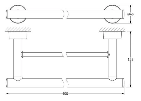 Полотенцедержатель FBS Nostalgy NOS 035 двойная 40 cm хром