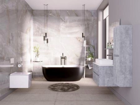 Ванна GROSSMAN GR-2401 M Black (75x150x58) отдельностоящая