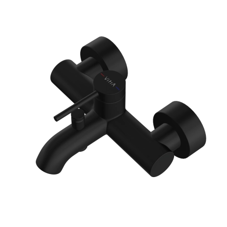 Смеситель VitrA Minimax Round  A4354836EXP настенный однорычажный матовый черный латунь