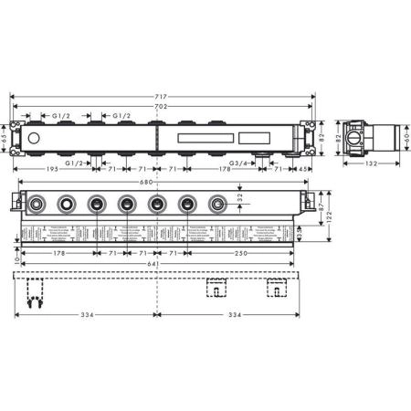 Скрытая часть Hansgrohe RainSelect 15313180 для душа