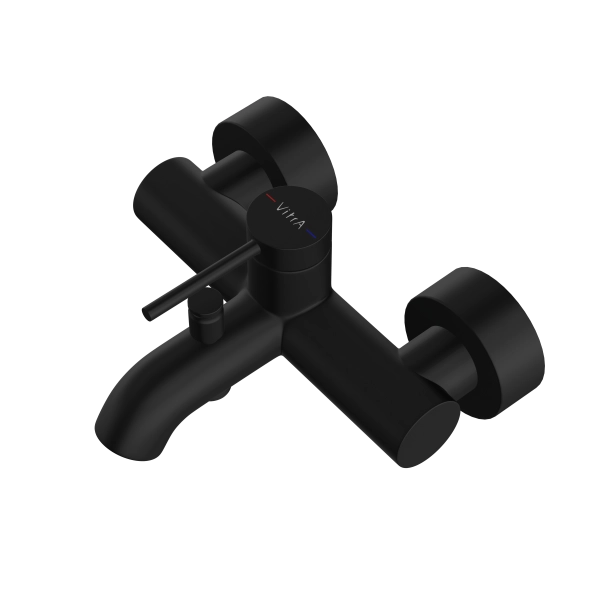 Смеситель VitrA Minimax Round  A4354836EXP настенный однорычажный матовый черный латунь