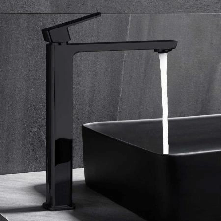 Смеситель высокий для раковины Vincea Next VBF-1N2MB однорычажный, черный