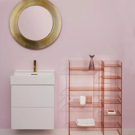 Laufen Kartell Стеллаж, 75х26х53см, пластик, напольный, цвет: пудровый розовый