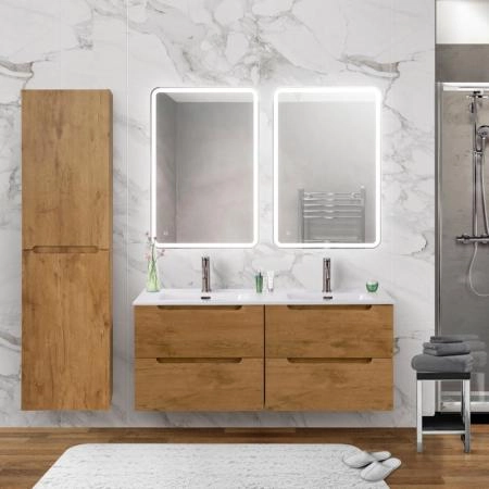 Тумба под раковину BelBagno ETNA-600-2C-SO-WO-P Rovere Bianco 60 см подвесная