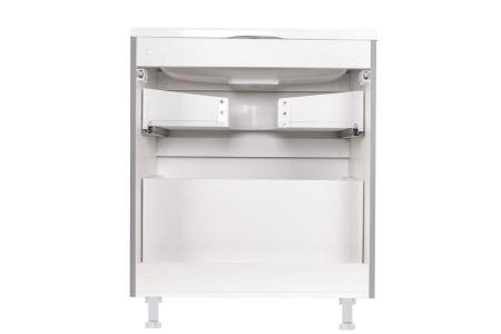 Тумба напольная Style Line Бергамо мини 70 (2 ящ.) Люкс антискрейтч серый, PLUS