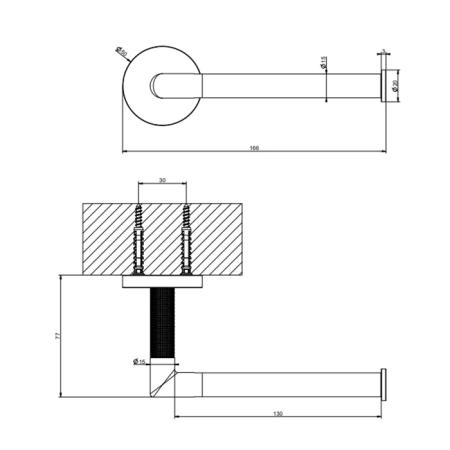 Gessi Anello Держатель т/б, подвесной, цвет: Finox Brushed Nickel