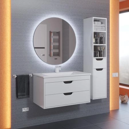 Зеркало для ванной с подсветкой Uperwood Modul 65*65, бесконтактный сенсор, антизапотевание, круглое, холодная подсветка