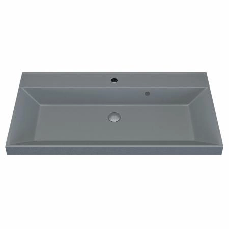 Раковина кварцевая Uperwood Classic Quartz 90 см, серая матовая, платина