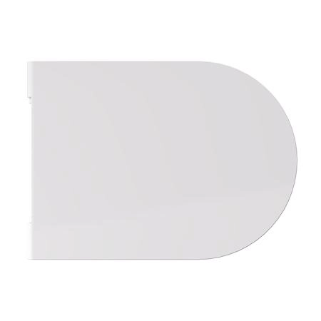 Alice Hide Сиденье с крышкой для унитаза Round, тонкое, с микролифтом, цвет: белый глянцевый/хром