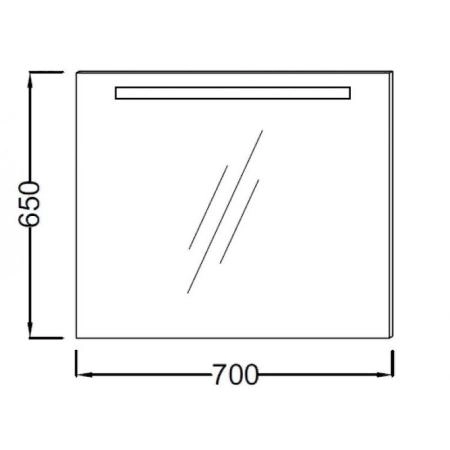 Зеркало Jacob Delafon EB1412-NF 70 см с подсветкой
