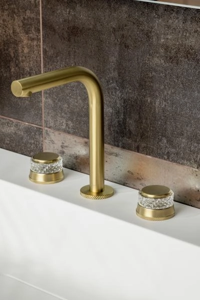 Смеситель на столешницу Boheme AURA на 3 отв. MAT GOLD 152-MG-A