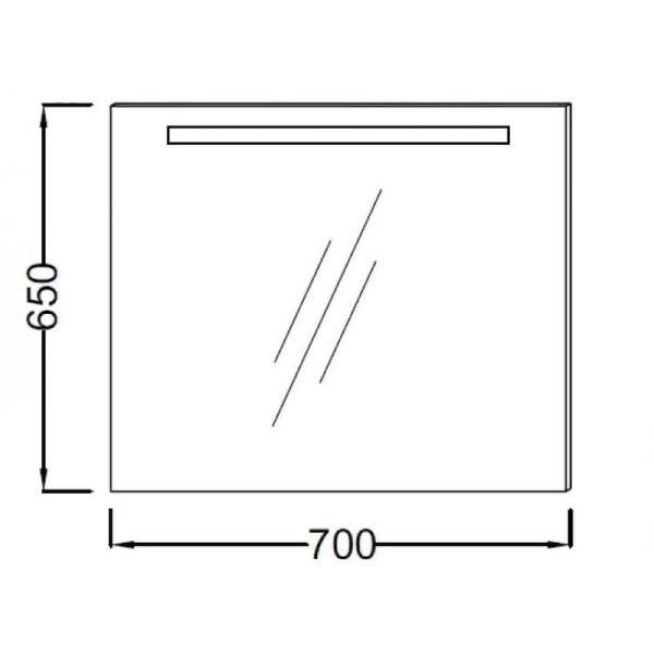 Зеркало Jacob Delafon EB1412-NF 70 см с подсветкой