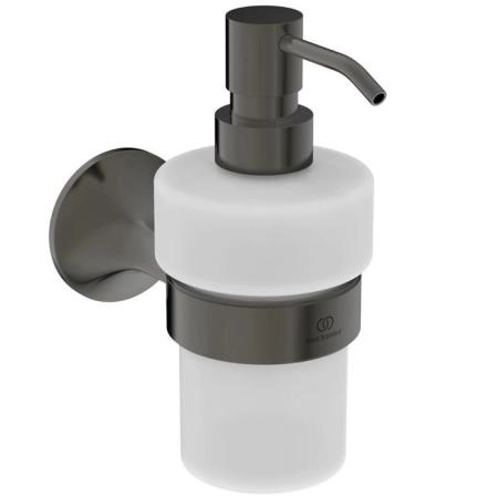 Ideal Standard La Dolce Vita Дозатор для жидкого мыла, подвесной, цвет: PVD Magnetic Grey/матовое стекло