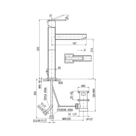 Смеситель Rav Slezak LOIRA LR530.5 для раковины, цвет Хром без дон.клапана