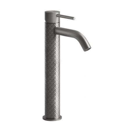 Gessi Intreccio Смеситель для раковины высокий, без донного клапана, цвет: шлифованная сталь