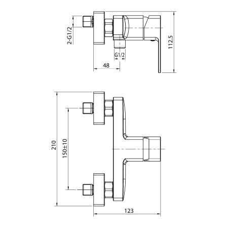 Смеситель Koller Pool NEON  для душа