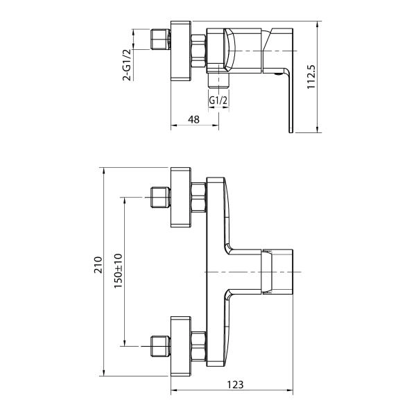 Смеситель Koller Pool NEON  для душа