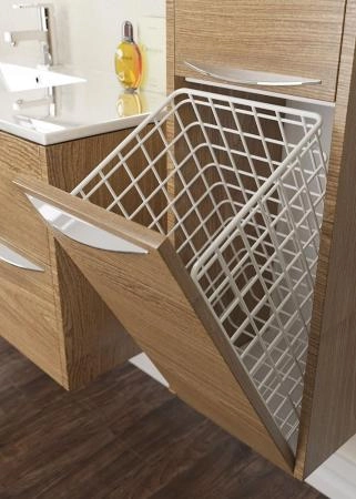 Пенал SANVIT Авеню-3 (К) 32 с бельевой корзиной напольный Белый