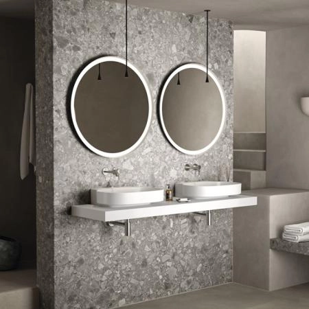 Ideal Standard Conca Круглое зеркало с подсветкой 90 см (Металлическая накладка, закругленная задняя рама, функциональная светодиодная подсветка)