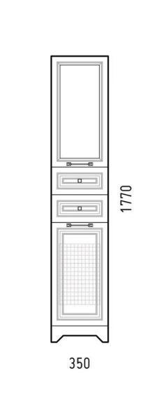 Шкаф-пенал Corozo Каролина 35 Z2, корзина
