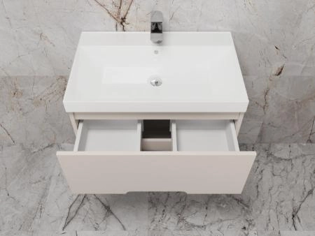 Тумба подвесная Style Line Матис 70, Classic 70, 2 ящика, КРЕМ, ЭМАЛЬ