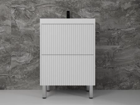 Тумба напольная Style Line Стокгольм 60, Classic 60, (2 ящ.) белый рифленый софт, PUSH