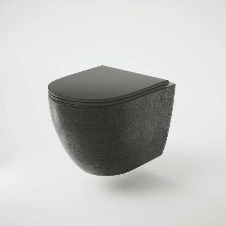 Унитаз Grossman GR-4455BBLS (480*365*370) ЧЕРНЫЙ подвесной Безободковый с тонкой крышкой