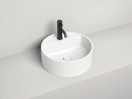 Раковина Salini ARMONIA TOP 02 S-Sense глянцевая 45x45 130116G накладная без отв.смесителя