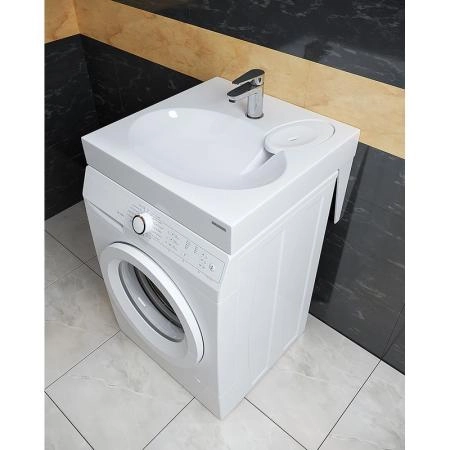 Раковина над стиральной машиной Paulmark STERN 700431, белая, 60х60, с комплектом