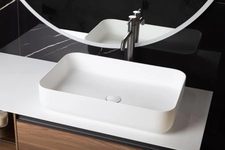 Раковина-чаша Boheme кориан прямоугольная матовая, Slim 600*400*130 879-60-MW