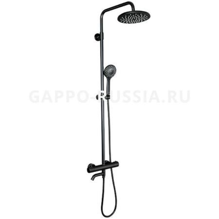 Душевая система Gappo G2490-6 термостат для ванны, черный